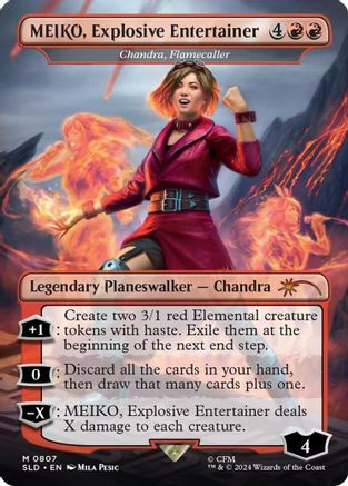 MEIKO, Explosive Entertainer - Chandra, Flamecaller (SLD-807) - Secret Lair Drop Series、Wizards of the Coast、kayou