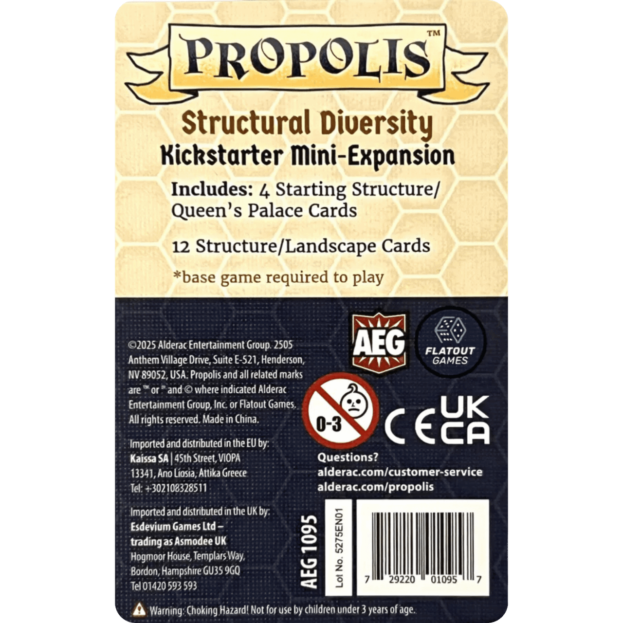Propolis: Structural Diversity Mini-Expansion - Kickstarter Promo (Add to cart to see price)、Alderac Entertainment Group、kayou