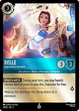 Belle - Apprentice Inventor (37) - Disney Lorcana Promo Cards Cold Foil -  Game Nerdz