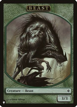 Beast // Emblem - Liliana, Defiant Necromancer Double-Sided Token (LIST-1 // 13) - The List Reprints、Wizards of the Coast、kayou