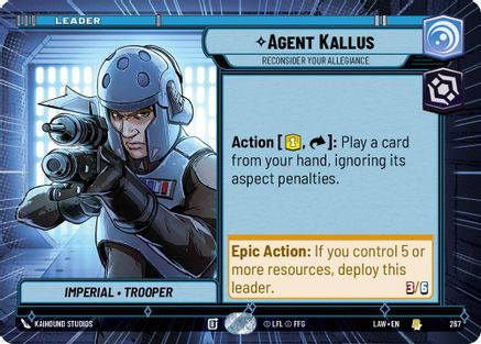 Agent Kallus - Reconsider Your Allegiance (Hyperspace) (267) - A Lawless Time、Fantasy Flight Games、kayou