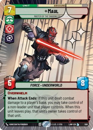 Maul - Master of the Shadow Collective (Hyperspace Foil) (556) - A Lawless Time Foil、Fantasy Flight Games、kayou