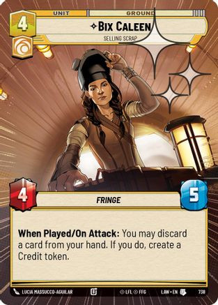 Bix Caleen - Selling Scrap (Hyperspace Foil) (738) - A Lawless Time Foil、Fantasy Flight Games、kayou