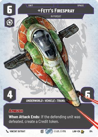Fett's Firespray - In Pursuit (Prestige) (814) - A Lawless Time、Fantasy Flight Games、kayou