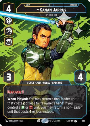 Kanan Jarrus - Spectre One (Prestige Foil) (833) - A Lawless Time Foil、Fantasy Flight Games、kayou