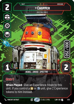 Chopper - Spectre Three (Serialized) (873) - A Lawless Time Foil、Fantasy Flight Games、kayou