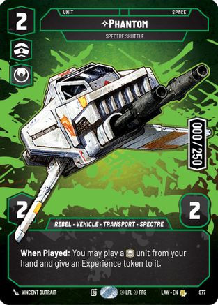 Phantom - Spectre Shuttle (Serialized) (877) - A Lawless Time Foil、Fantasy Flight Games、kayou