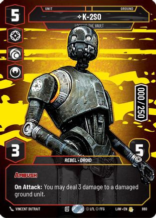 K-2S0 - Locking the Vault (Serialized) (880) - A Lawless Time Foil、Fantasy Flight Games、kayou