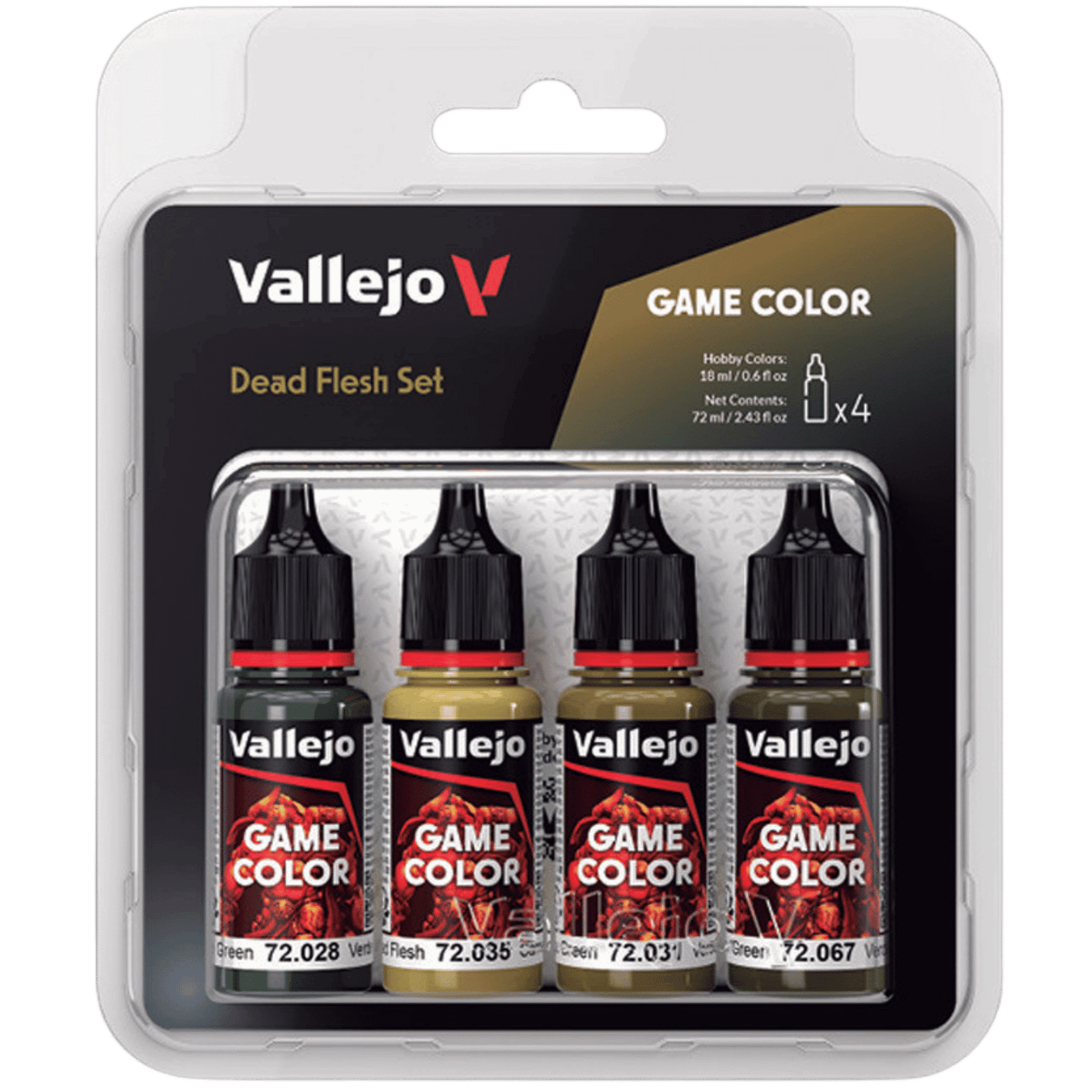 Acrylicos Vallejo: Game Color - Dead Flesh Set (4ct) (PREORDER)、Acrylicos Vallejo, S.L.、kayou