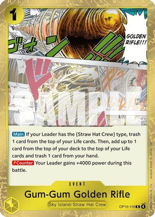 Gum-Gum Golden Rifle (OP15-116) Adventure on Kami's Island Foil