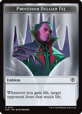 Professor Dellian Fel // Pest (0008) Double-Sided Token (SOS-13 // 8) - Secrets of Strixhaven、Wizards of the Coast、kayou