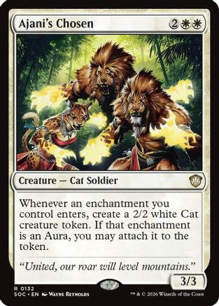 Ajani's Chosen (SOC-132) - Commander: Secrets of Strixhaven、Wizards of the Coast、kayou