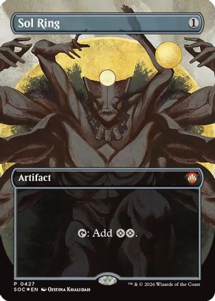 Sol Ring (Borderless) (SOC-427) - Commander: Secrets of Strixhaven Foil、Wizards of the Coast、kayou