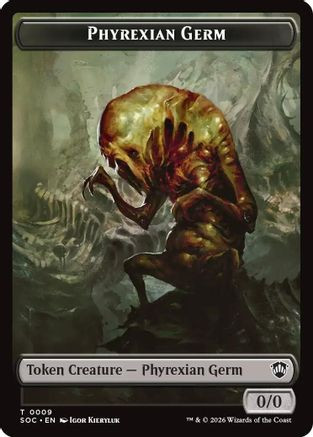 Phyrexian Germ // Treasure Double-Sided Token (SOC-9 // 12) - Commander: Secrets of Strixhaven、Wizards of the Coast、kayou