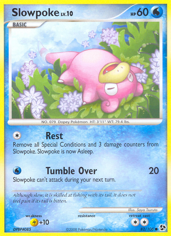 rare slowpoke pokemon card Slowpoke (82/106) - Great Encounters