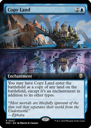 Copy Land (Extended Art) (Ripple Foil) (M3C-047) - Modern Horizons 3 Commander Foil、Wizards of the Coast、kayou