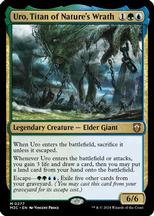 Uro, Titan of Nature's Wrath (Ripple Foil) (M3C-277) - Modern Horizons 3 Commander Foil、Wizards of the Coast、kayou