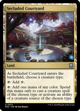 Secluded Courtyard (Ripple Foil) (M3C-372) - Modern Horizons 3 Commander Foil、Wizards of the Coast、kayou
