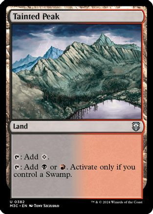 Tainted Peak (Ripple Foil) (M3C-382) - Modern Horizons 3 Commander Foil、Wizards of the Coast、kayou