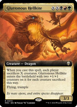 Gluttonous Hellkite (Extended Art) (Ripple Foil) (M3C-073) - Modern Horizons 3 Commander Foil、Wizards of the Coast、kayou