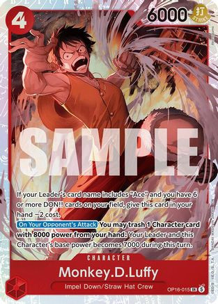 Monkey.D.Luffy (OP16-015) The Time of Battle Foil - Game Nerdz