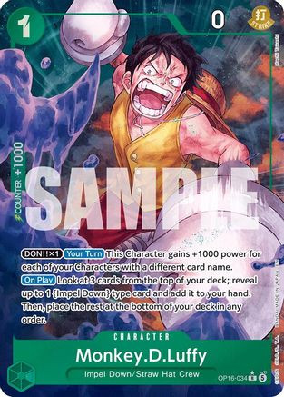 Monkey.D.Luffy (034) (Alternate Art) (OP16-034) The Time of Battle
