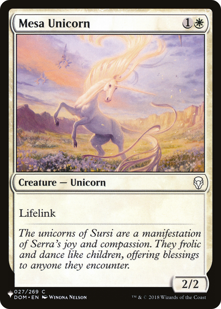 Mesa Unicorn (LIST-027/269) - The List、Wizards of the Coast、kayou