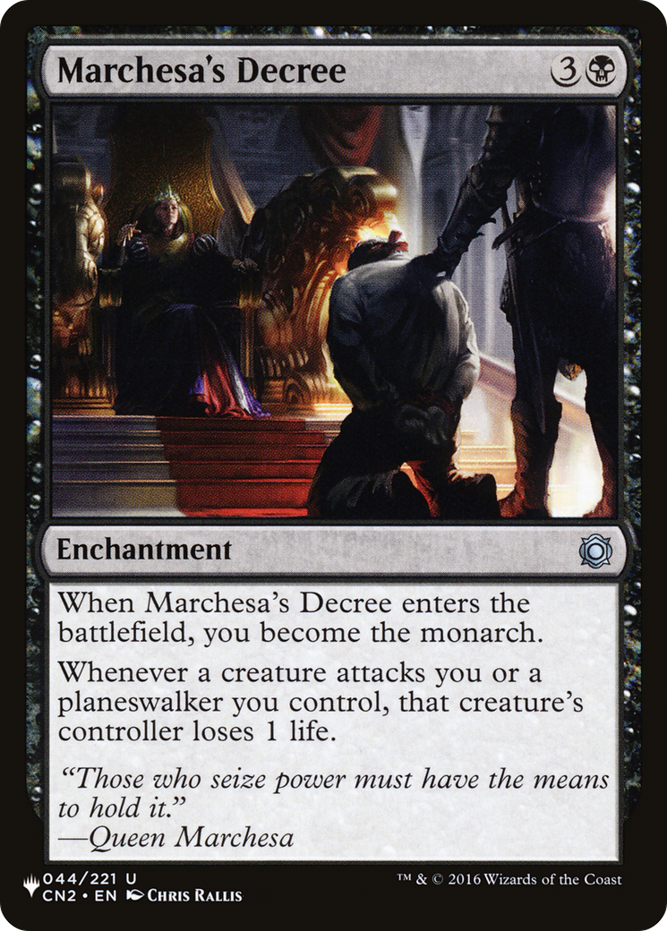Marchesa's Decree (LIST-044/221) - The List、Wizards of the Coast、kayou