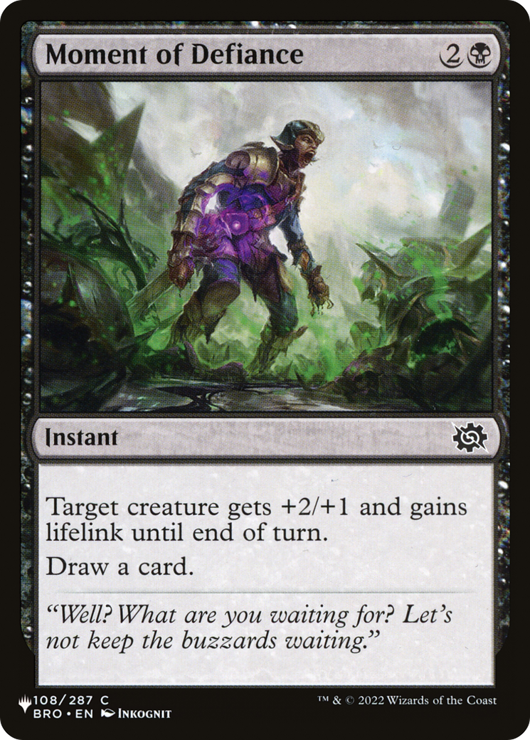Moment of Defiance (LIST-108/012) - The List、Wizards of the Coast、kayou