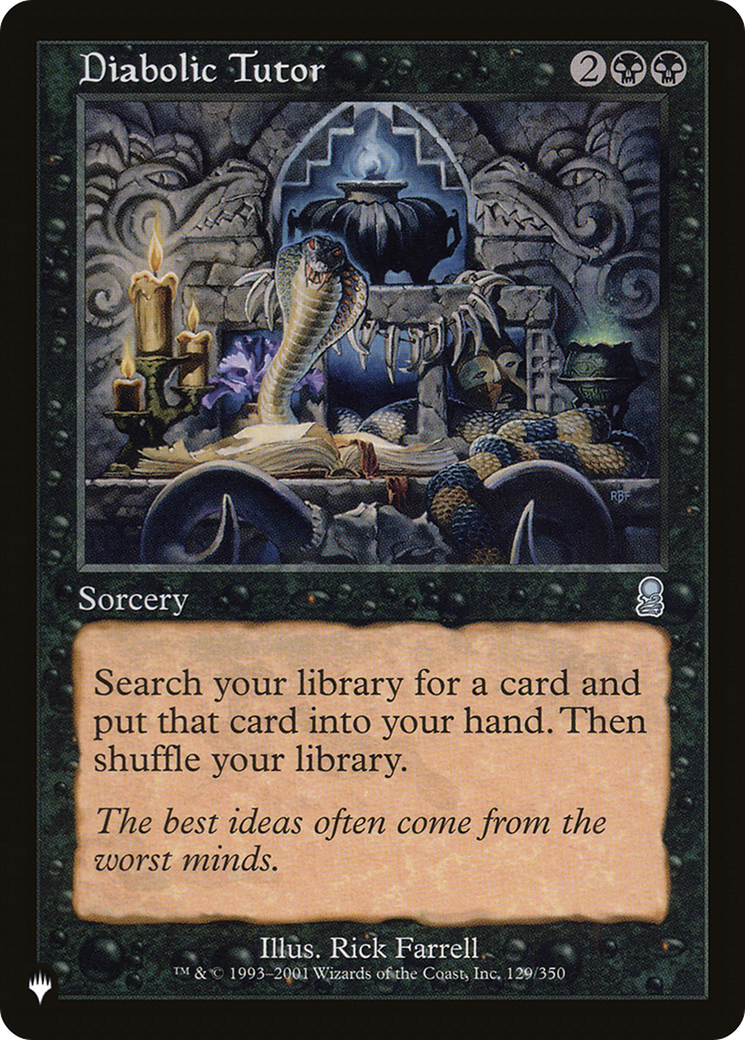 Diabolic Tutor (LIST-129/350) - The List、Wizards of the Coast、kayou