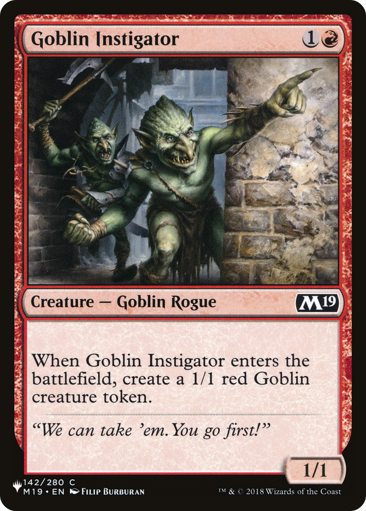 Goblin Instigator (LIST-142/280) - The List、Wizards of the Coast、kayou