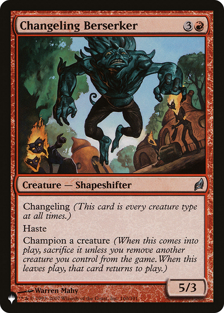 Changeling Berserker (LIST-160/301) - The List、Wizards of the Coast、kayou