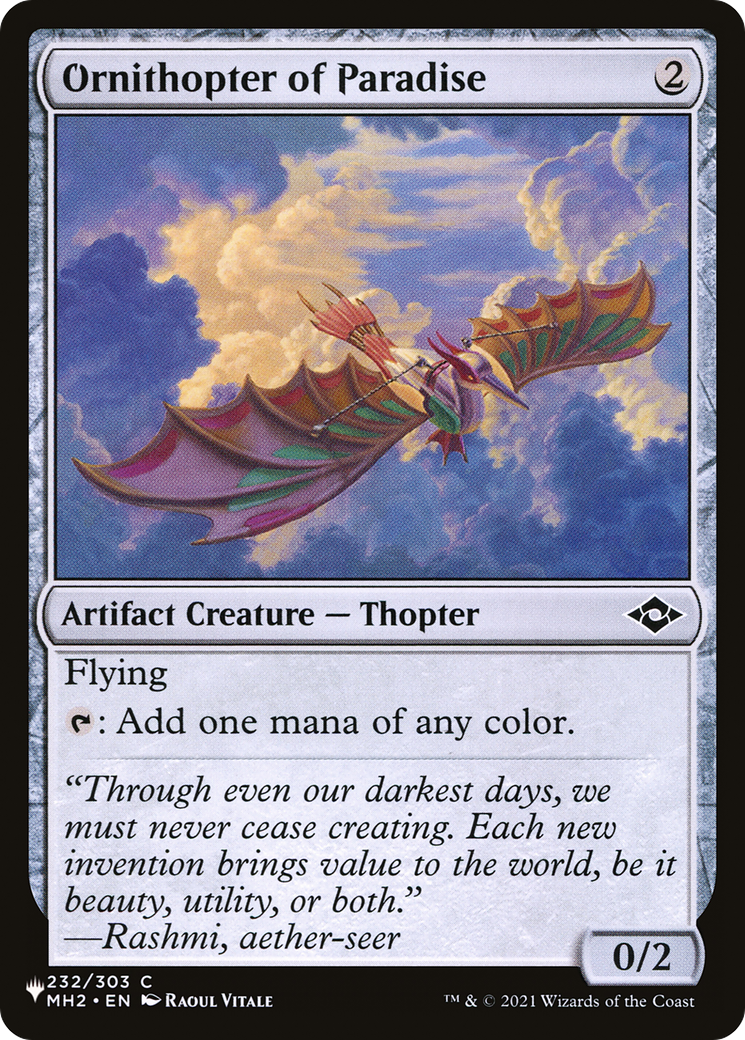 Ornithopter of Paradise (LIST-232/303) - The List、Wizards of the Coast、kayou