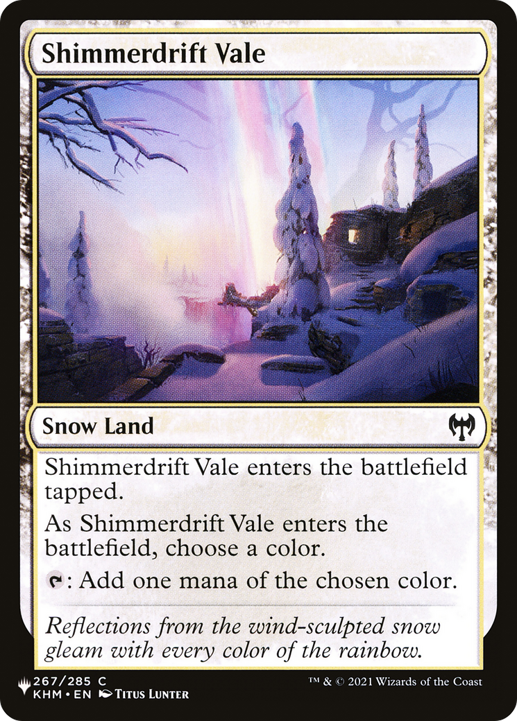 Shimmerdrift Vale (LIST-267/285) - The List: (snow)、Wizards of the Coast、kayou