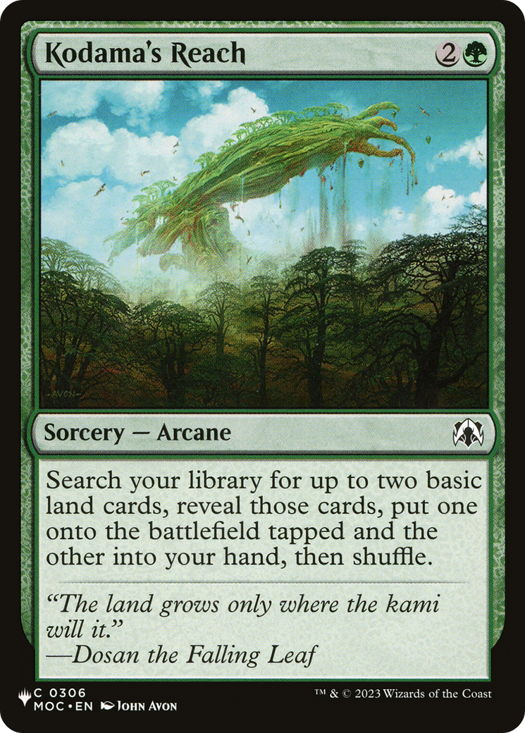 Kodama's Reach (LIST-306) - The List、Wizards of the Coast、kayou