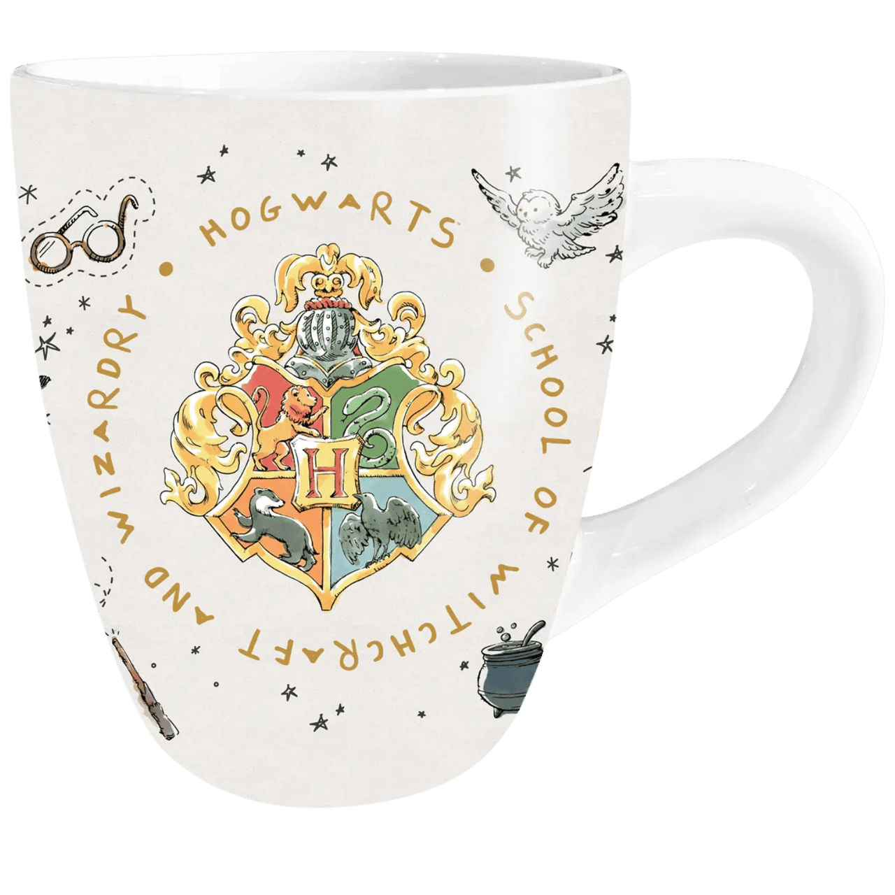 Harry Potter: Crest - Vintage Jumbo Curved Ceramic Mug (25oz)、Silver Buffalo、kayou