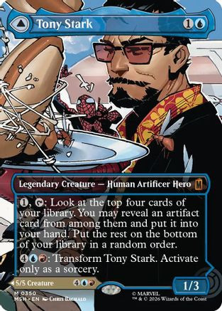 Tony Stark (Borderless) (0350) (MSH-350) - Marvel Super Heroes、Wizards of the Coast、kayou