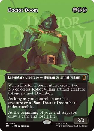 MTG MARVEL ボーダーレス コミック doctor doom foil Doctor Doom (Borderless) (365) (MSH-365) - Marvel Super Heroes