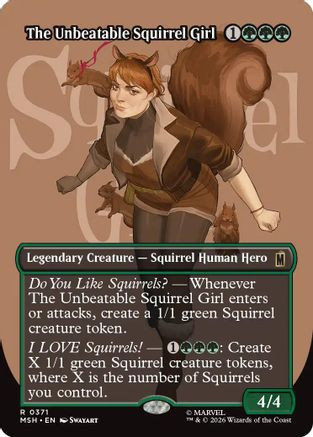 The Unbeatable Squirrel Girl (Borderless) (MSH-371) - Marvel Super Heroes Foil、Wizards of the Coast、kayou
