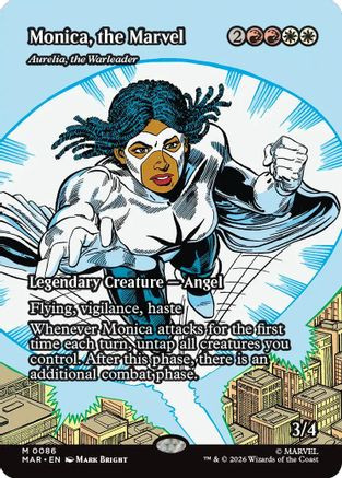 Monica, the Marvel - Aurelia, the Warleader (Borderless) (MAR-086) - Marvel Universe Eternal-Legal Foil、Wizards of the Coast、kayou