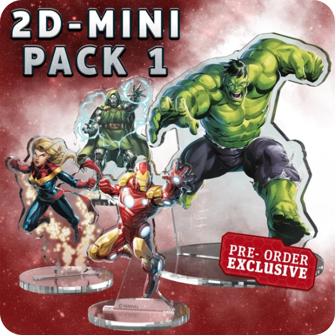 Marvel Multiverse RPG: 2D Mini Pack 1 w/ Pre-order Exclusive Hulk ...