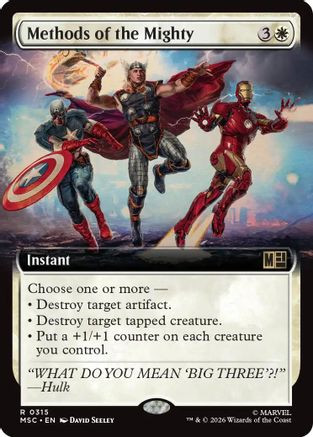 Methods of the Mighty (Extended Art) (MSC-315) - Commander: Marvel Super Heroes、Wizards of the Coast、kayou