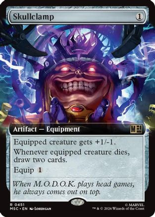 Skullclamp (Extended Art) (MSC-451) - Commander: Marvel Super Heroes、Wizards of the Coast、kayou
