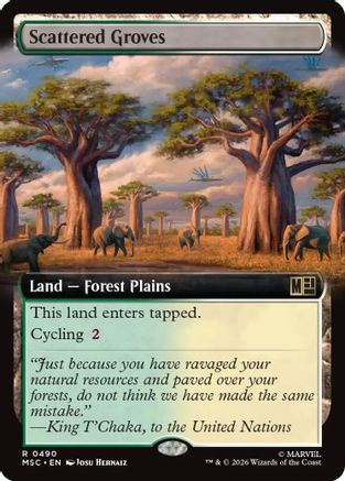 Scattered Groves (Extended Art) (MSC-490) - Commander: Marvel Super Heroes、Wizards of the Coast、kayou