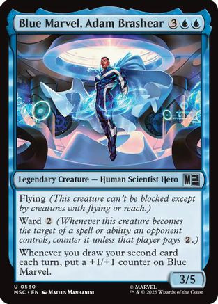 その他 Staunch Response (Blue) Marvel Cold Foil Blue Marvel, Adam Brashear (MSC-530) - Commander: Marvel Super