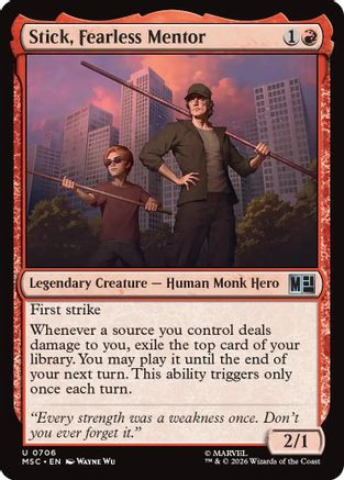 Stick, Fearless Mentor (MSC-706) - Commander: Marvel Super Heroes、Wizards of the Coast、kayou