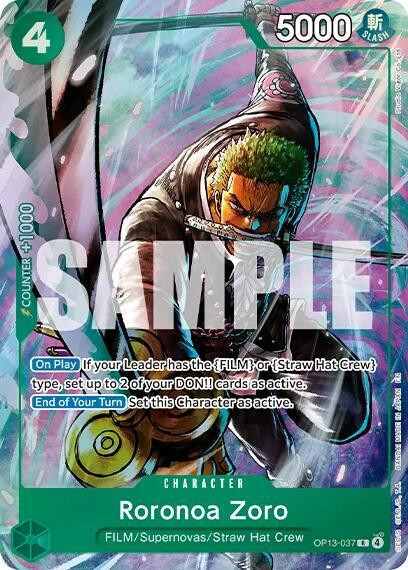 Roronoa Zoro (Premium Card Collection -Best Selection Vol. 6-) (OP13-037) One Piece Promotion Cards Foil、GameNerdz、kayou