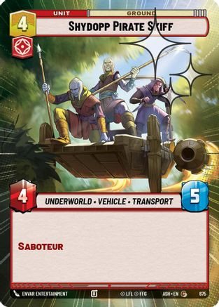 Shydopp Pirate Skiff (Hyperspace Foil) (675) - Ashes of the Empire Foil、Fantasy Flight Games、kayou