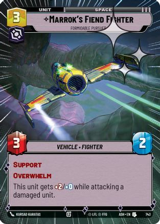 Marrok's Fiend Fighter - Formidable Pursuer (Hyperspace Foil) (743) - Ashes of the Empire Foil、Fantasy Flight Games、kayou