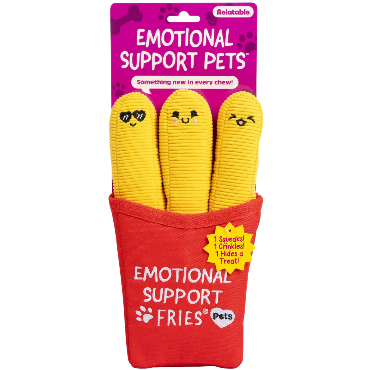 Emotional Support Pets: Dog Toy - Fries Plushie、Relatable、kayou